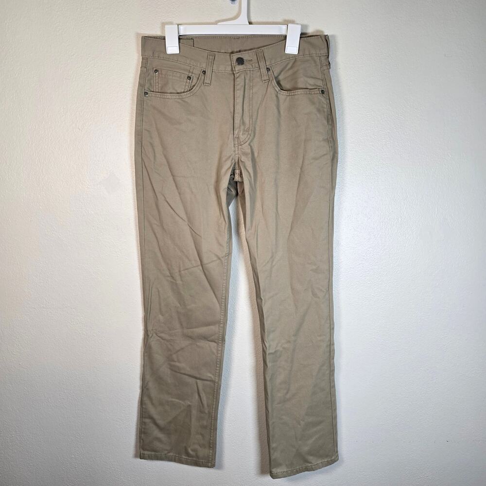 Levis 514 Straight Cotton Twill Pants Men's 32/32 Tan Classic Casual Work NEW